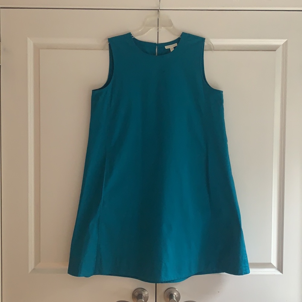 Eileen Fisher stretch cotton poplin shift dress